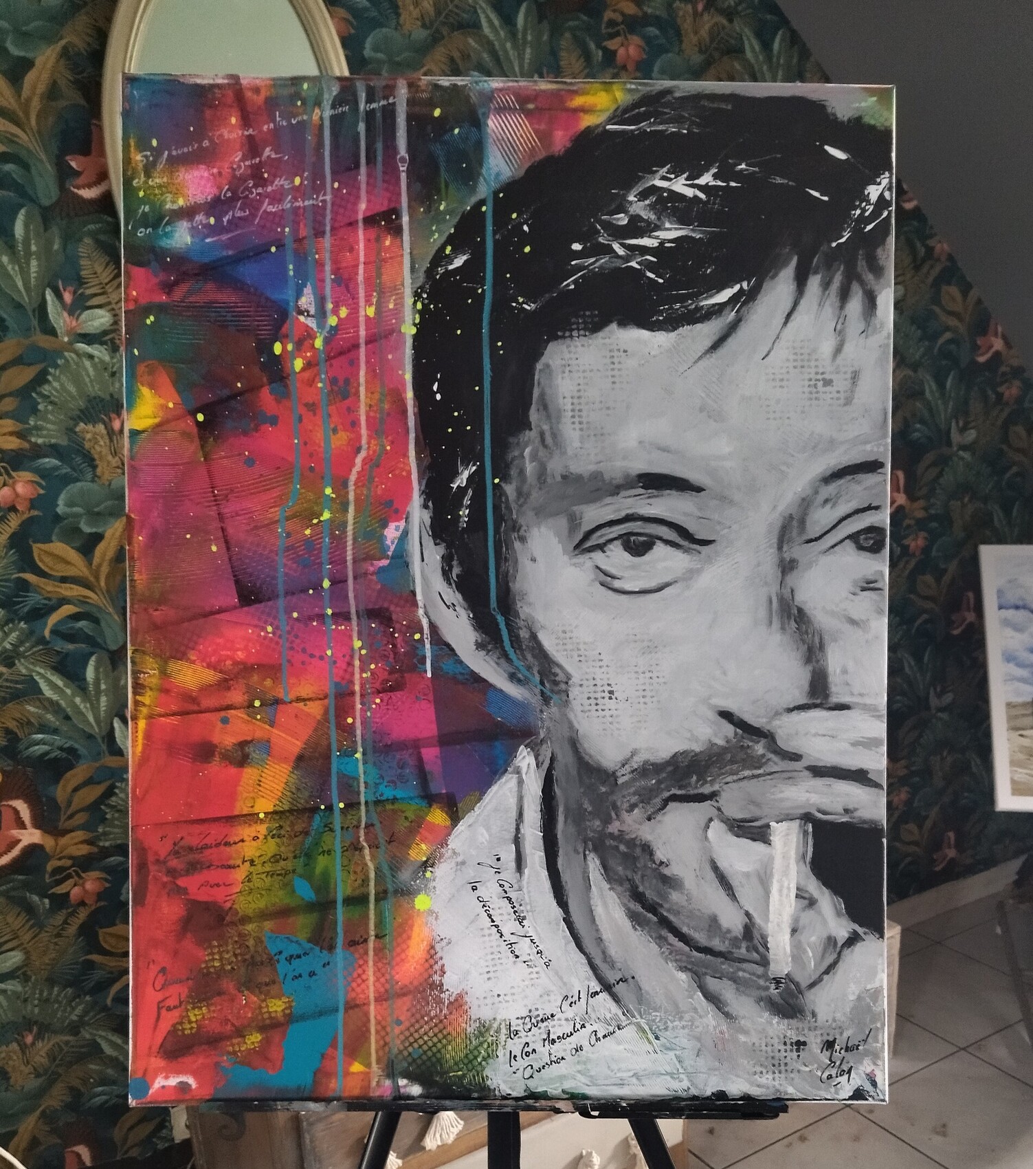 Peinture Serge Gainsbourg Pop Arts