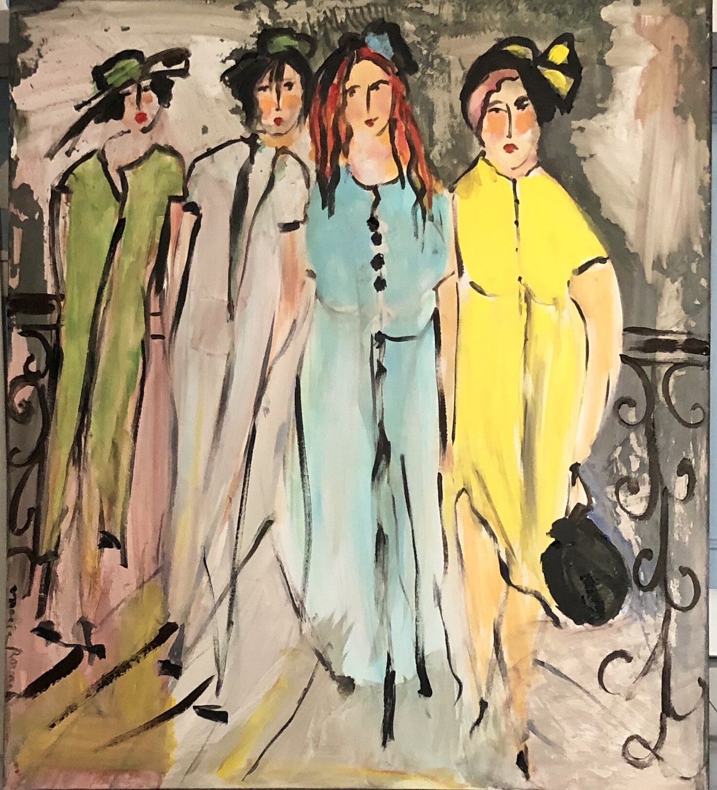 Peinture Femmes Sur Un Balcon