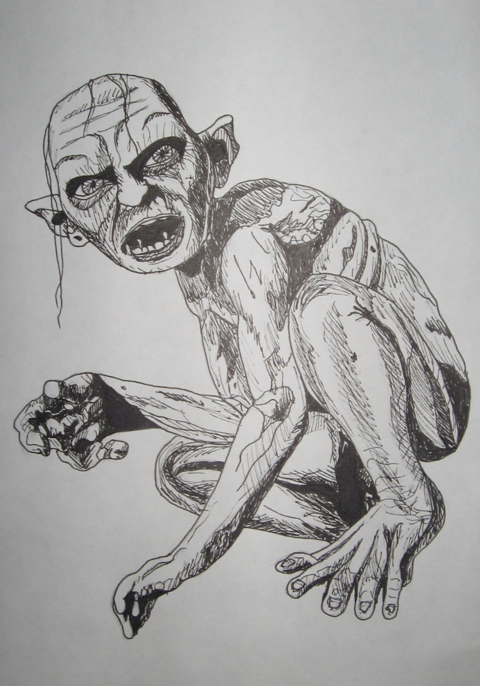 Dessin Gollum Mon précieux