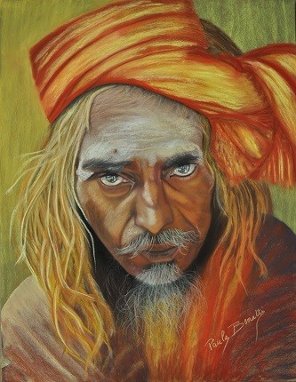 Peinture indou  au turban 