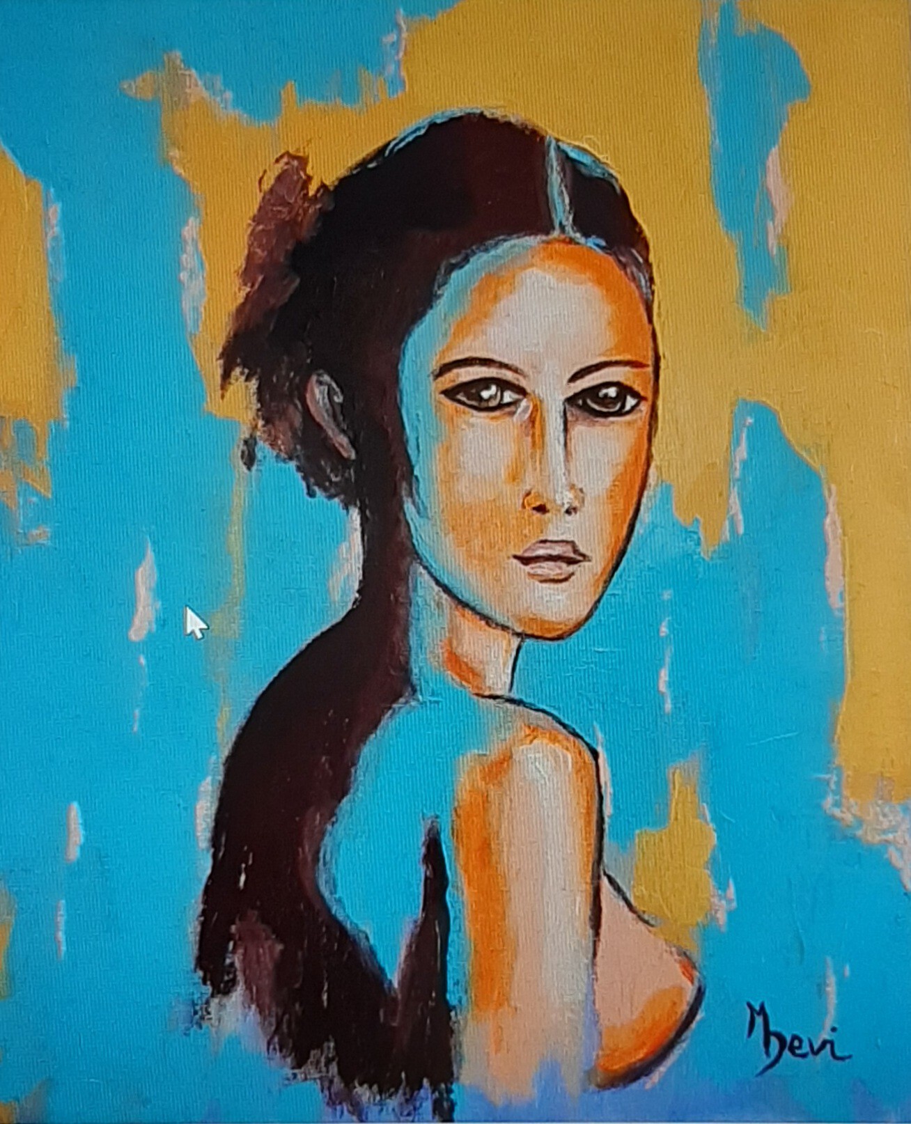 Peinture FEMME AU SEIN NU