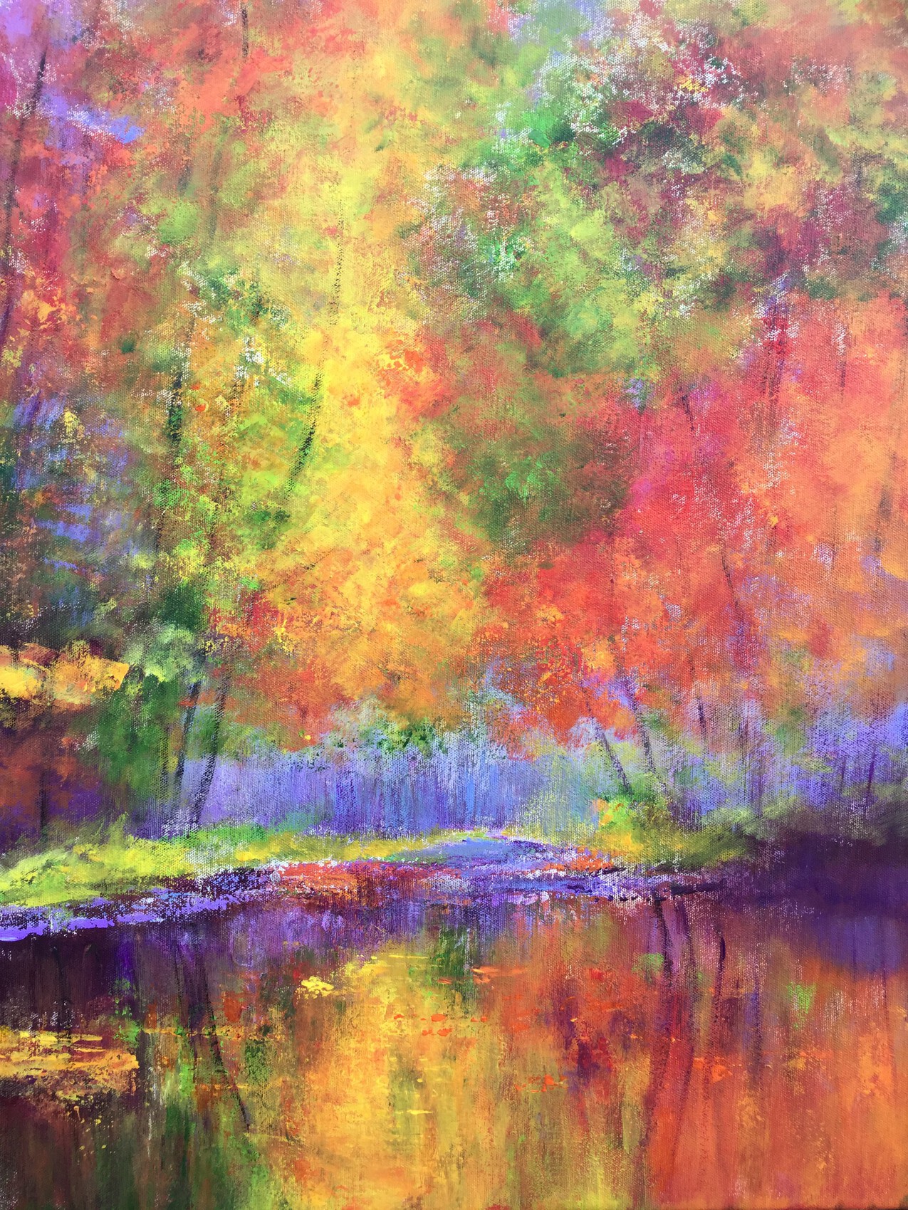  Peinture  Rivi re d automne 