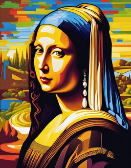 Merge of  Mona Lisa and Girl with a Pearl Earring