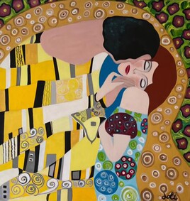 Les amoureux (inspiration Klimt)