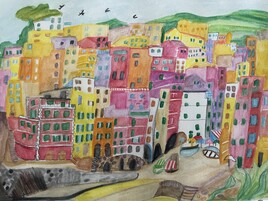 Village Riomaggiore, les 5 terres- Italie