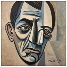 Cubisme. Visage d'un homme