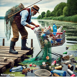 Le pêcheur devient malgré lui un collecteur de déchets