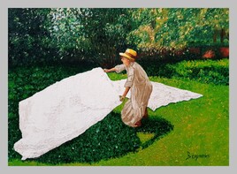 Les draps sur l'herbe