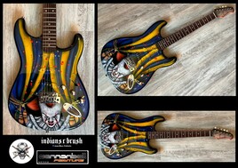 Guitar airbrush custom...indians.r.brush