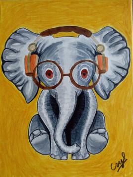 Elephanteau avec casque