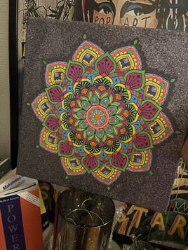 Réalisation mandala de ma fille les couleur des émotions comme elle et appelle