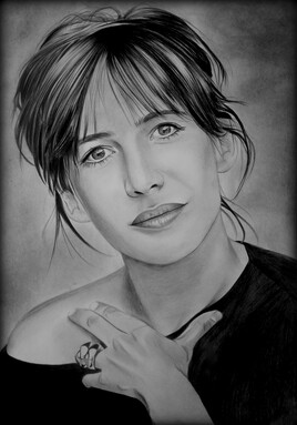 Sophie morceau dessin au crayon