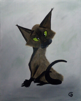 Chat Roi - 40 x 50 x 2 cm - 3410524