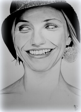 Cameron Diaz dessin réaliste