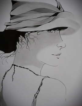 femme au chapeau