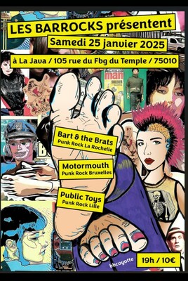 affiche MINI FESTIVAL PUNK ROCK les barrocks