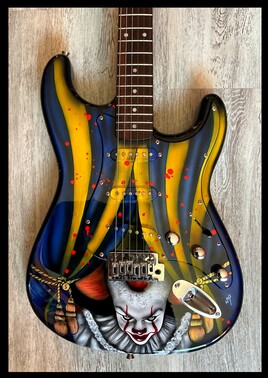 Guitar airbrush custom...indians.r.brush