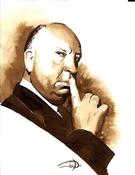 portrait d'Alfred Hitchcock