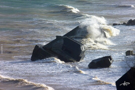 Blockhaus allemands noyés par les vagues